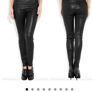 Burberry Brit -Black Lambskin Leather Leggings